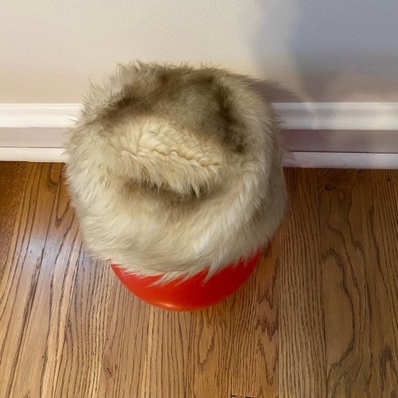 Vintage Mr John Jr Hat grey and white striped band GUC